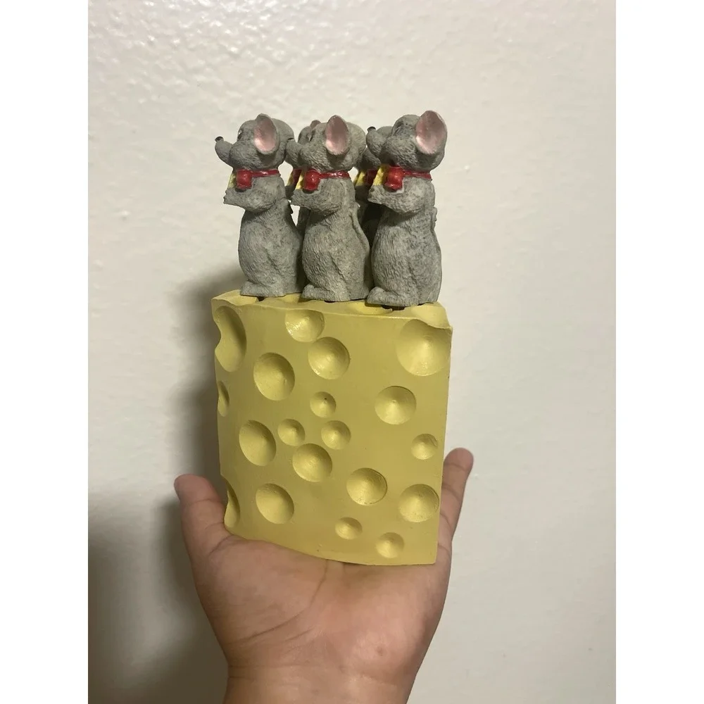 Vtg Sagaform Novelty Cheese Knife Set Mouse Handles Rare